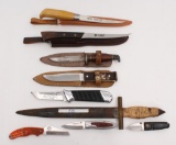 lot of (9) assorted knives to include Fury folding