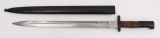 Unmarked bayonet with metal scabbard having