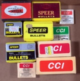 assorted lot of primers and bullets to include,