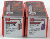 270 CAL (2) boxes Hornady Interlock bullets .277