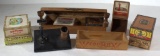 assorted lot of cigar boxes, cheese box, large