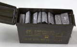 steel ammo can with (50) bars of lead alloy each