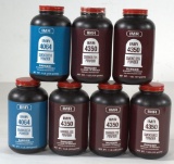 (5) IMR 4350 smokeless powder bottles 1 lb