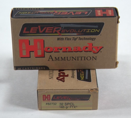 .32 SPCL ammunition, 2 boxes Hornady