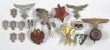 lot of (16) pieces to include German insignia oak