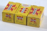 .22 Long Rifle ammunition, 3 vintage boxes