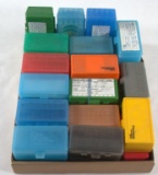 (29) assorted plastic ammunition storage boxes