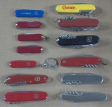 lot of (13) Swiss Army type knives, (3) of which