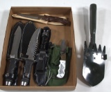 (6) pieces to include (3) survival type knives,
