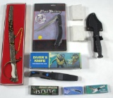 Lot to include scope rings & (7) knives - Fury