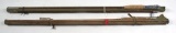 (2) Bamboo fly rods, Roosevelt 4 pc & unmarked