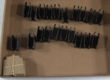(20) En-bloc clips with paprboard covers, some