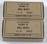 .45 ACP Ammunition - (2) boxes Remington Arms
