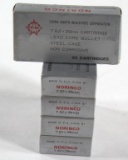 7.62x39mm ammunition, 5 boxes Norinco Lead Core,