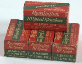 .22 Long Rifle ammunition, 4 vintage boxes of