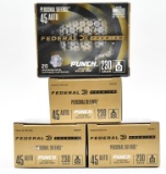 .45 Auto ammunition (4) boxes Federal Premium