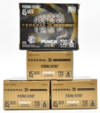 .45 Auto ammunition (4) boxes Federal Premium