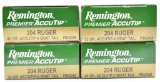 204 Ruger ammunition (4) boxes Remington