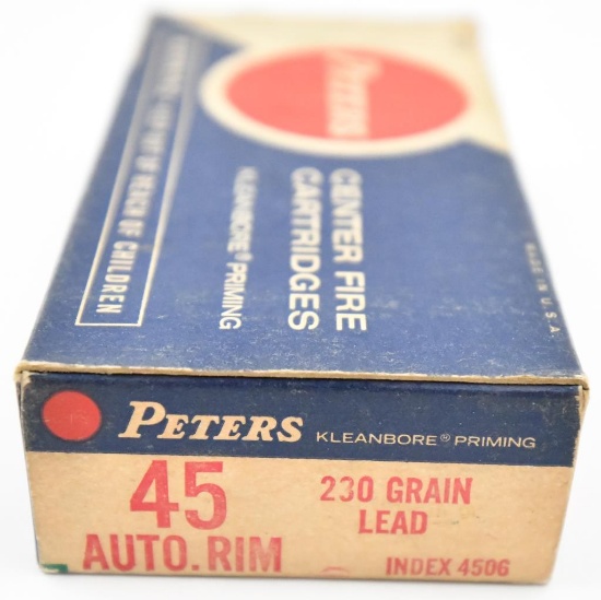 .45 Auto Rim ammunition - (1) Peters 230 gr. Lead