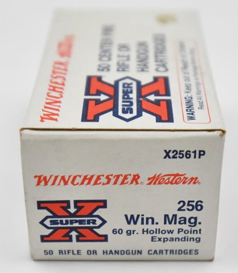 256 Win. Mag. ammunition - (1) box Winchester -