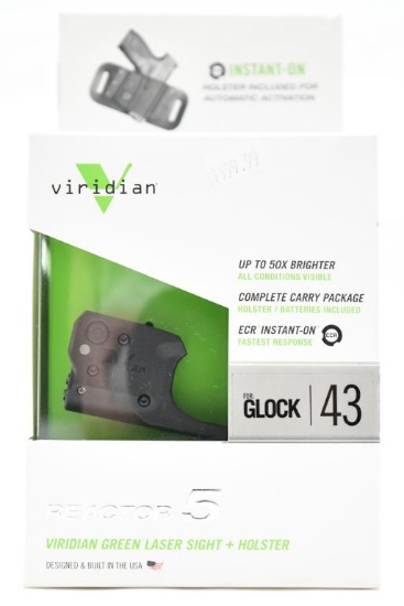 Glock 43 Viridian Reactor 5 green laser sight and