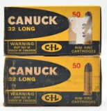 .32 Long Rim-Fire ammunition (2) boxes Canuck