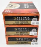 338 Federal ammunition (3) boxes Federal