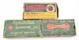 .32 Short Rim Fire ammunition (3) boxes