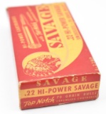 .22 HI-Power savage ammunition -  (1) box Savage