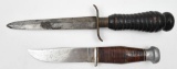 (2) fixed blade knives, one Robeson 4