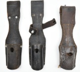 (3) German Army WWII K98 rifle bayonet leather