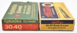 .30-40 Krag ammunition (2) boxes.  One