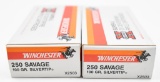 .250 Savage ammunition (2) boxes Winchester