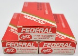 .22-250 Remington ammunition (3) boxes Federal