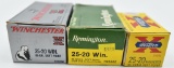 .25-20 Win. ammunition (3) boxes, Western X,