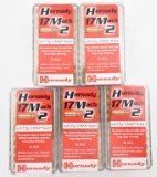 17 Mach 2 ammunition (4) boxes Hornady
