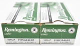 .357 Magnum ammunition (2) boxes Remington