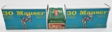 30 Mauser ammunition (3) boxes, two boxes