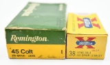 (2) boxes ammunition, one full box 50 rounds .38