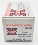 .32-20 Winchester ammunition (1) box 50