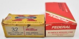 .32 Smith & Wesson Long (2) boxes, one Federal