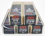 .22LR Ammunition (5) boxes CCI mini-mag