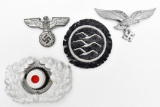 lot to include WWII German hat badges, three