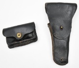 Black leather Bolen-Lea US marked holster and