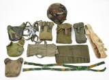 lot to include four canvas holster web gear bags,