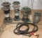 LP gas regulator & hose, 3 propane lanterns