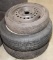 2 Spartan tires- P205/75R14 white wall- Chev. rims