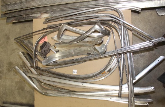 Pallet lot of chrome trim pieces approx 38 pieces