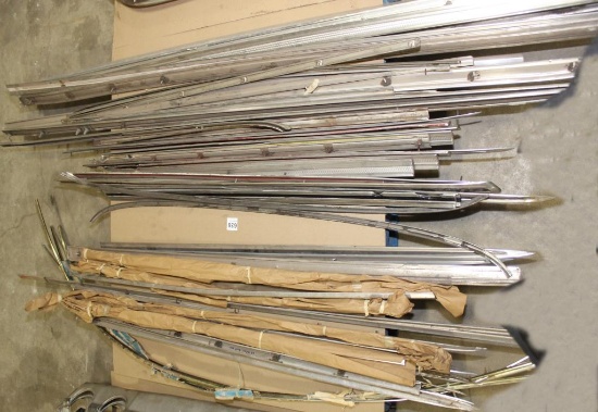 Pallet lot of chrome trim pieces approx 65 pieces