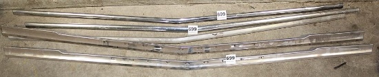 (5) 1962 Chev. trunk lid trim pieces
